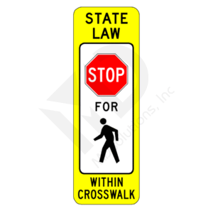 R1-6a In-Street Pedestrian Crossing (Stop) Sign