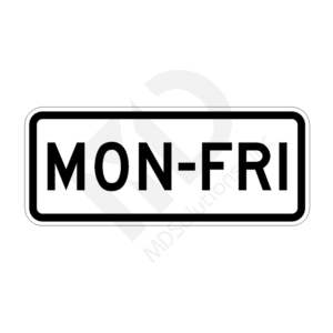 S4-6 Day(s) Of Week (plaque) Sign