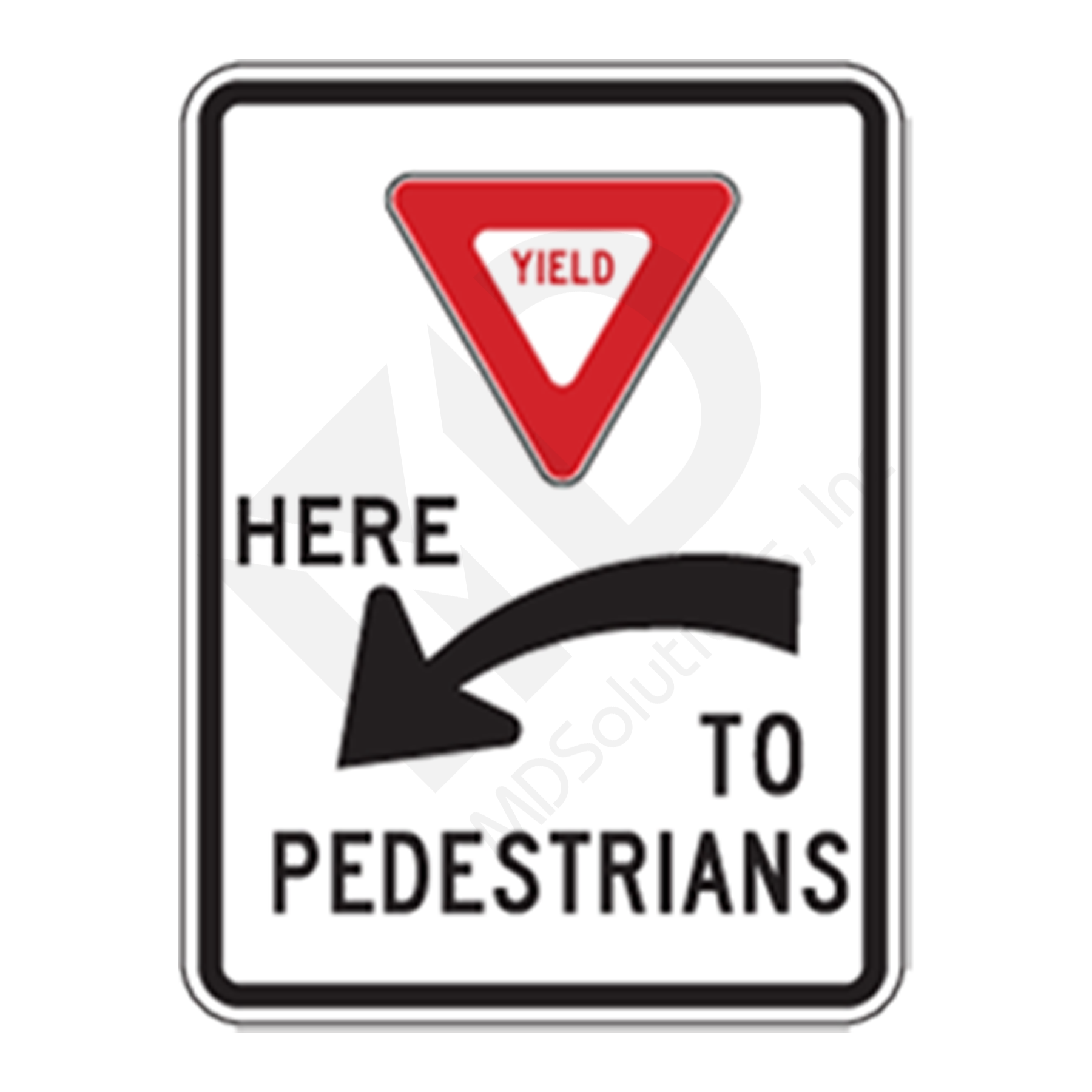 R1-5a, Yield Here to Peds Sign