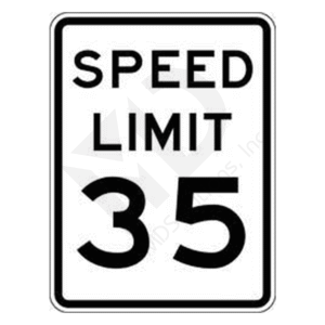 R2-1-35 Speed Limit 35 Sign