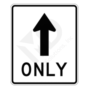R3-5a Straight Through Only Sign