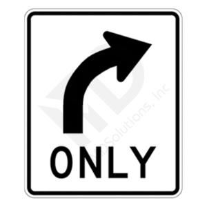 R3-5r Right Turn Only Sign