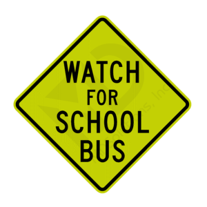 S3-3 School Bus Stop Ahead Sign