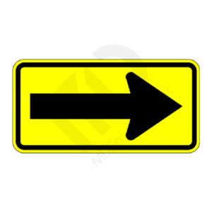 W1-6 Right Large Arrow (one direction) Sign
