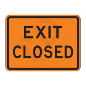 E5-2a Exit Closed Sign