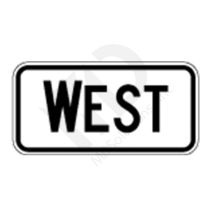 M3-4 West Directional Auxiliary Sign