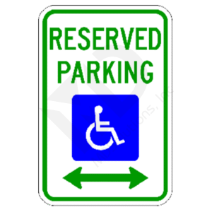 R7-8 Reserved Parking For Handicapped Sign