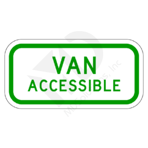 R7-8a Van Accessible (white background) Sign