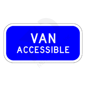 R7-8b Van Accessible (blue background) Sign