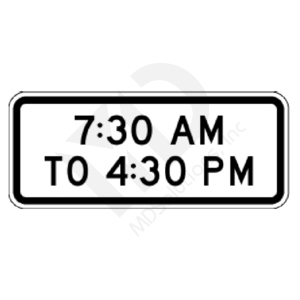 S4-1 Time Of Day (plaque) Sign