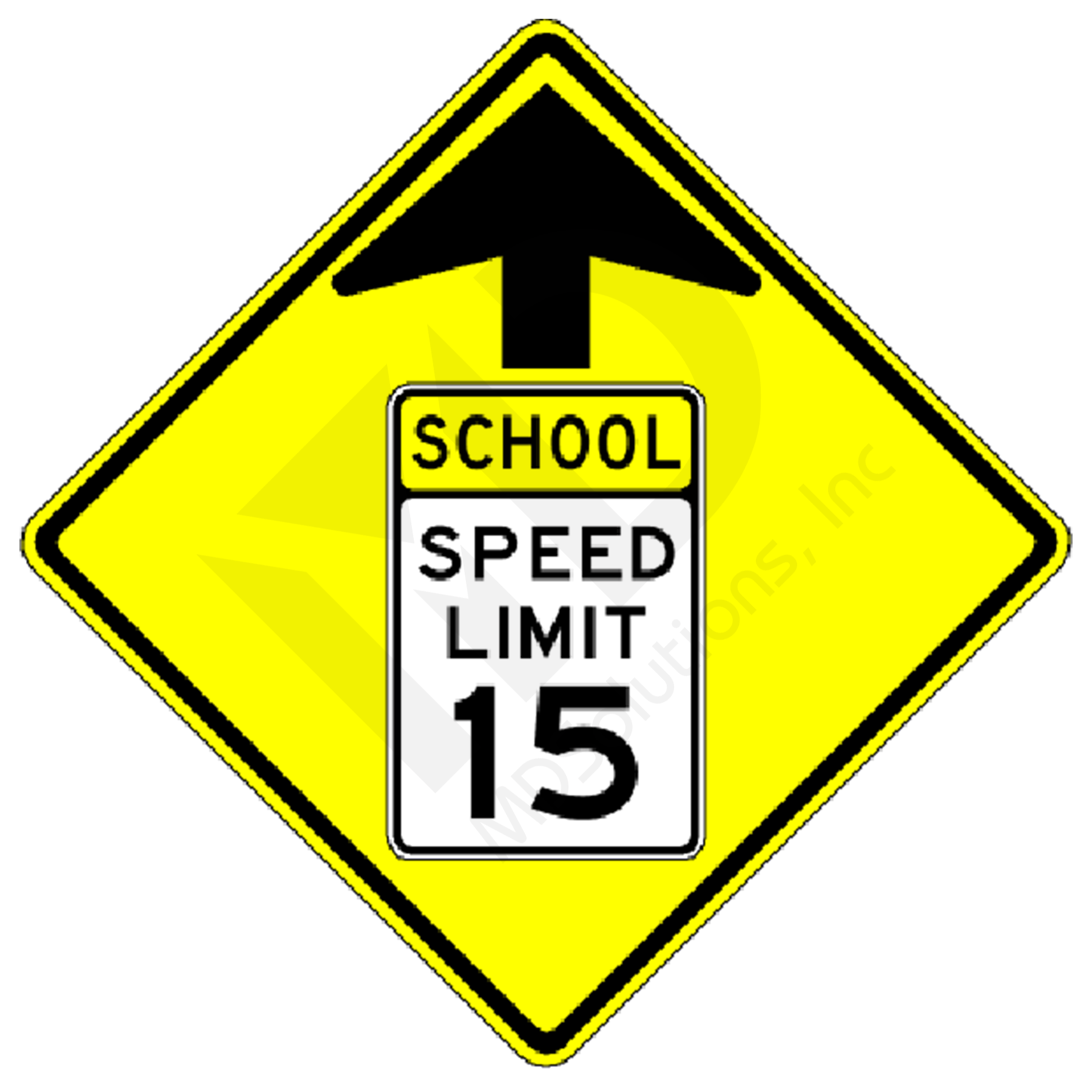 S4-5 School Speed Zone Ahead (symbol) Sign