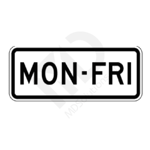 S4-6 Day(s) Of Week (plaque) Sign