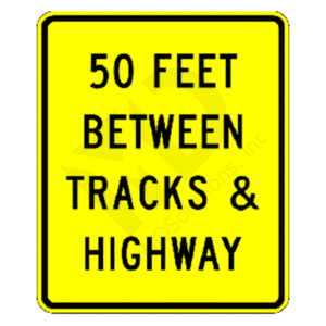 W10-11a (distance) Between Tracks And Highway Sign