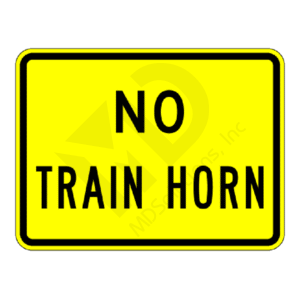 W10-9 No Train Horn (plaque) Sign