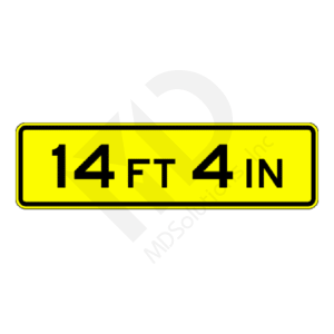 W12-2p Low Clearance (plaque) Sign