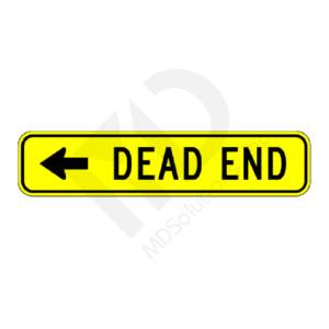W14-1a Left Dead End (plaque) Sign