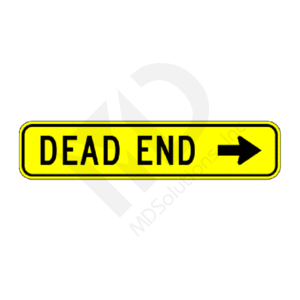 W14-1a Right Dead End (plaque) Sign