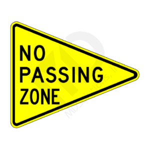 W14-3 No Passing Zone Sign