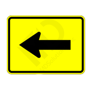 W16-5p Left Arrow (plaque) Sign