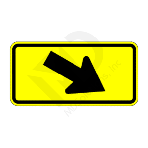 W16-7p Right Diagonal Downward Arrow Sign