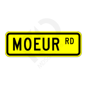W16-8 Advance Street Name (plaque) Sign