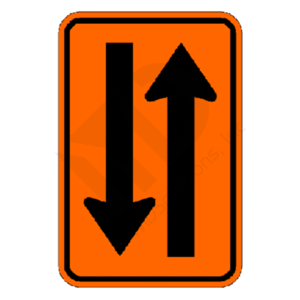 W6-4 Two-Way Traffic Divider Sign