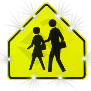 Solar School Zone Crossing Sign
