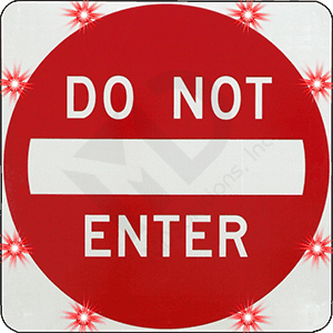Solar Do Not Enter Sign