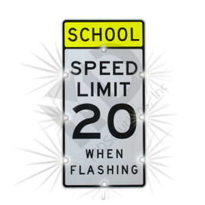 Solar School Speed Limit Sign