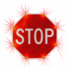 Solar Stop Sign with LED Lights