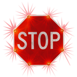Solar Stop Sign with LED Lights