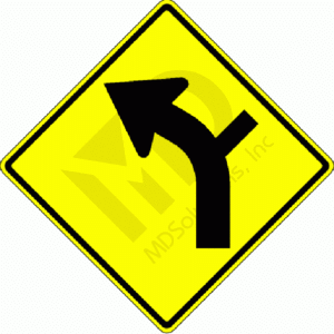 W1-10 Left Horizontal Alignment Sign