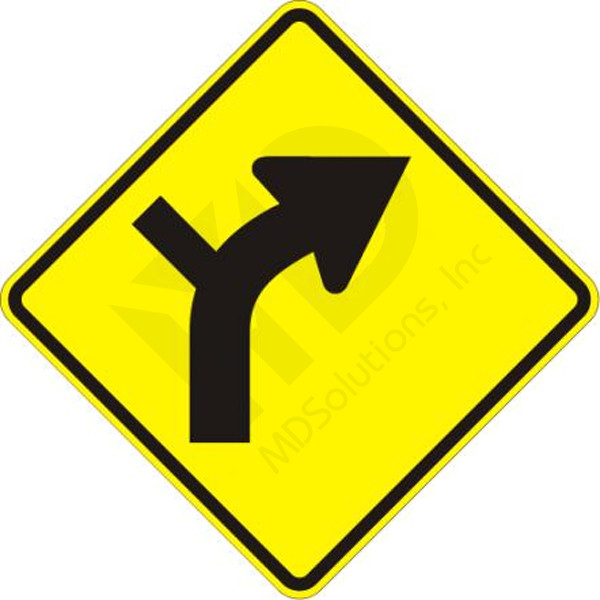 W1-10 Right Horizontal Alignment Sign