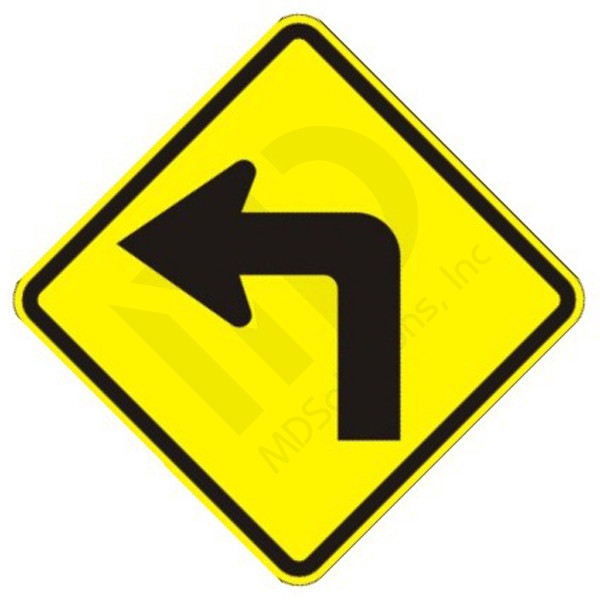 W1-1 Left Turn Sign