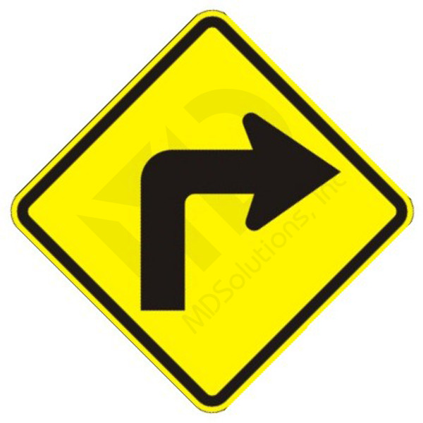 W1-1 Right Turn Sign