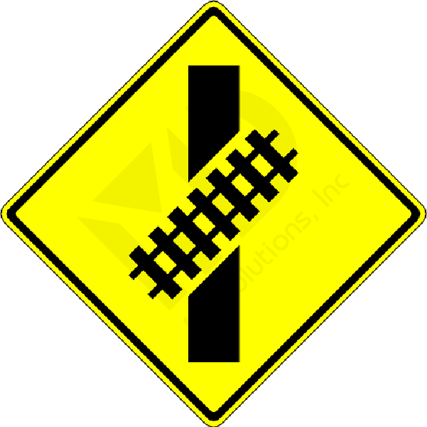 W10-12 Skewed Railroad Crossing Sign