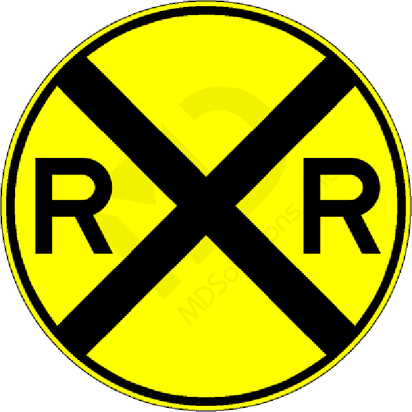 W10-1 Railroad Crossing Advance Sign