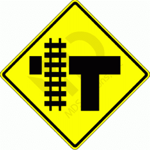 W10-4 Parallel Railroad Crossing (T) Sign