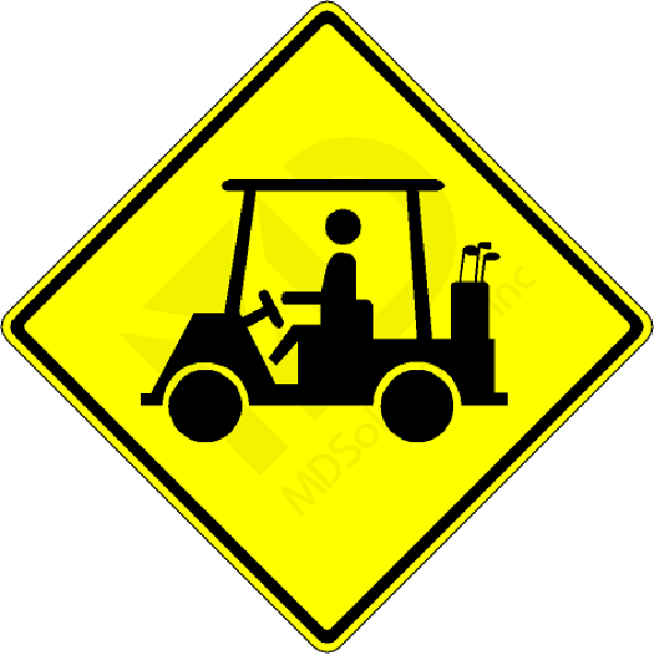 W11-11 Golf Cart Sign