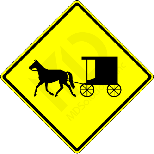 W11-14 Horse-Drawn Vehicle Sign