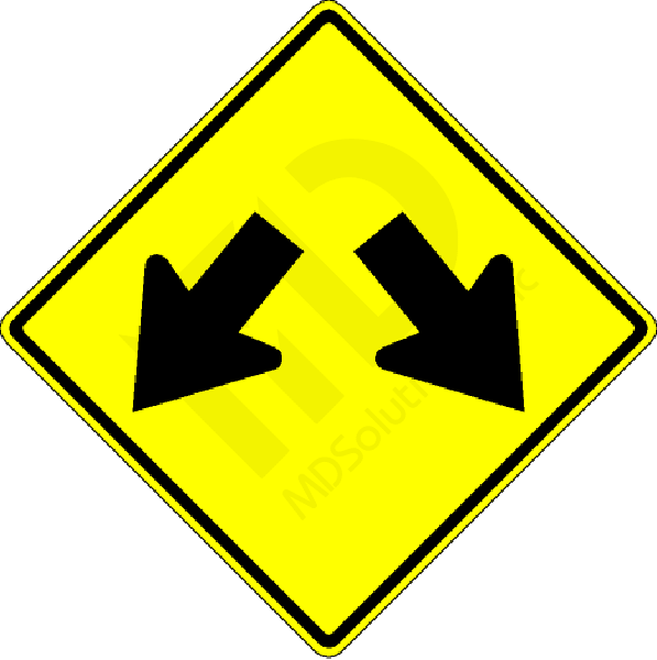 W12-1 Double Arrow Sign