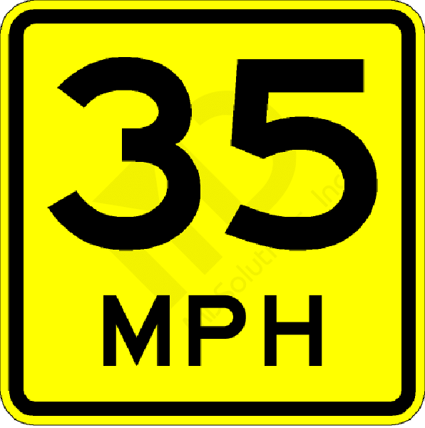W13-1 Speed Advisory Sign