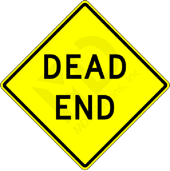 W14-1 Dead End Sign