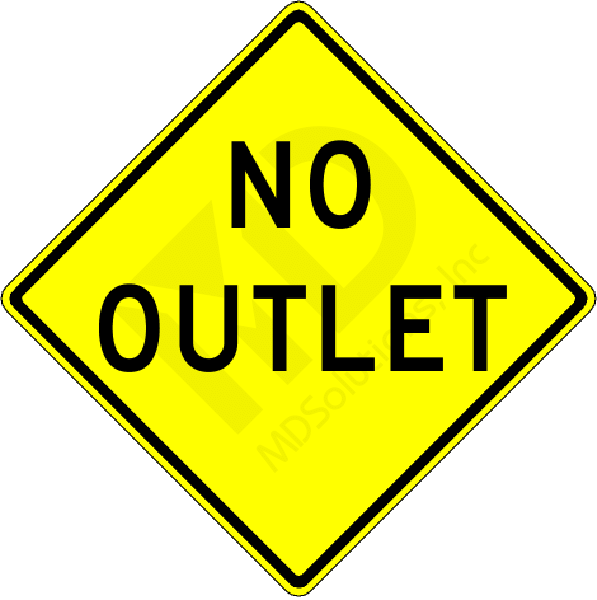 W14-2 No Outlet Sign