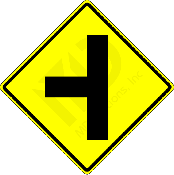 W2-2 Left Side Road Sign