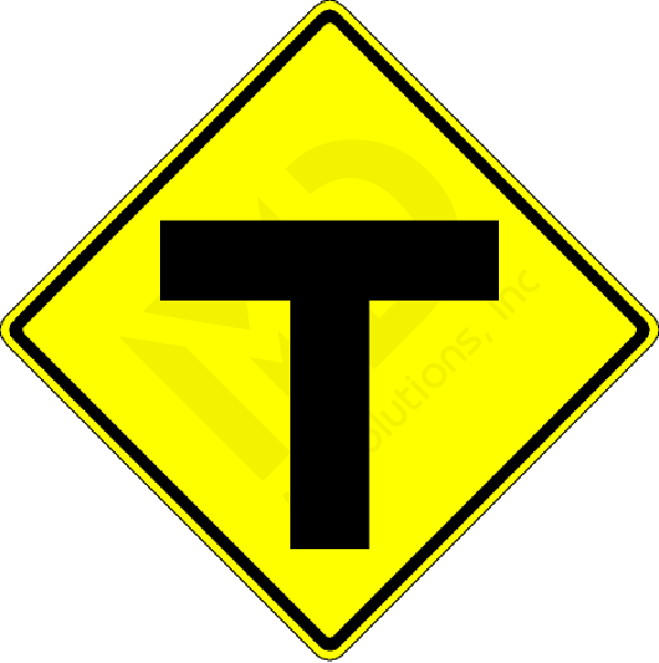 W2-4 T Intersection Sign