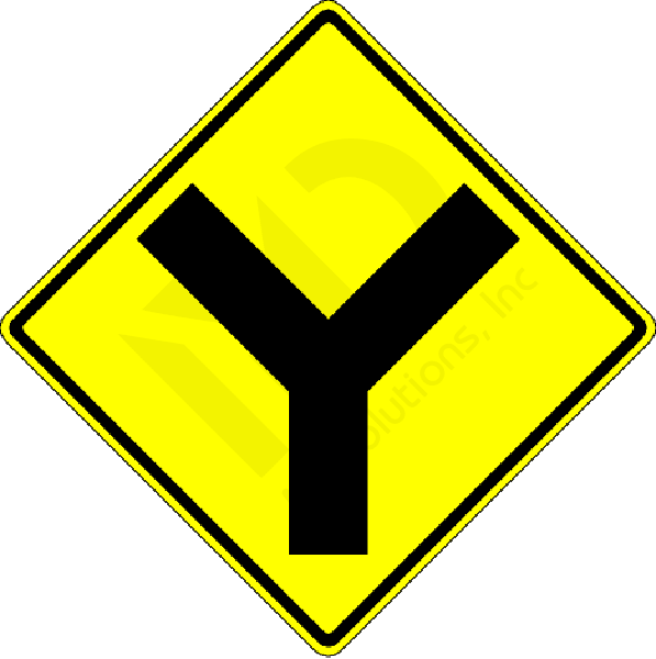 W2-5 Y Intersection Sign