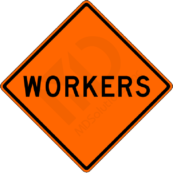 W21-1 Workers (word legend) Sign
