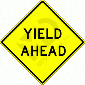W3-2a Yield Ahead (word legend) Sign