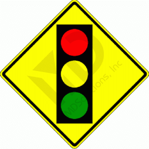 W3-3 Signal Ahead (symbol) Sign